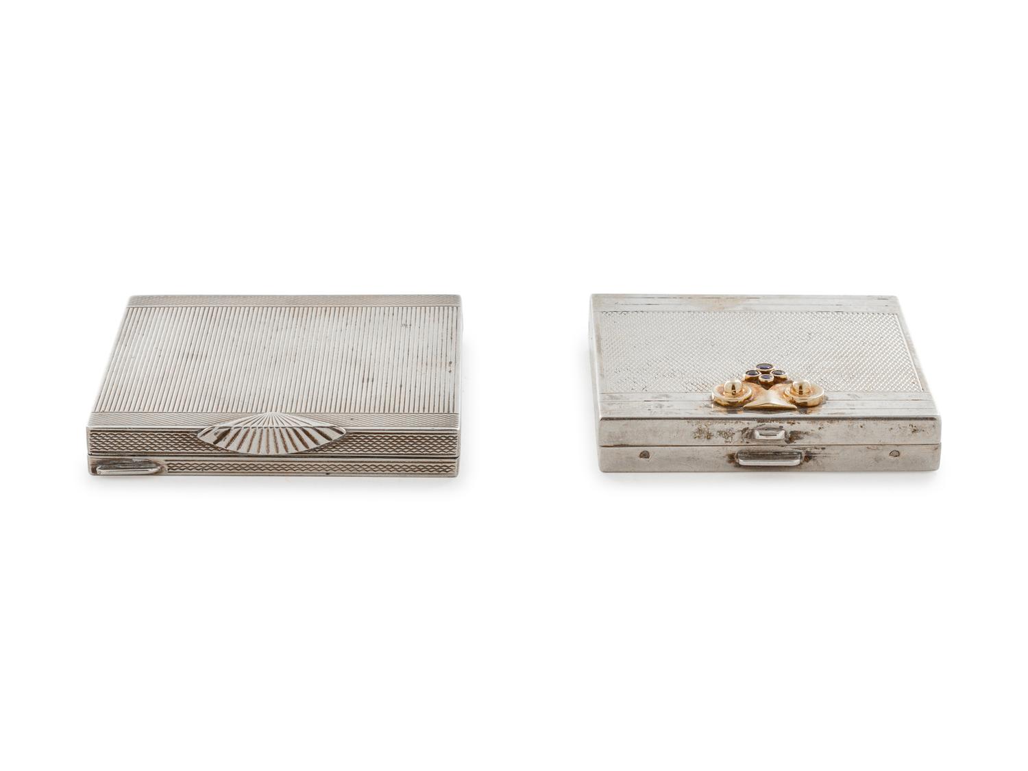 Two Silver Compacts