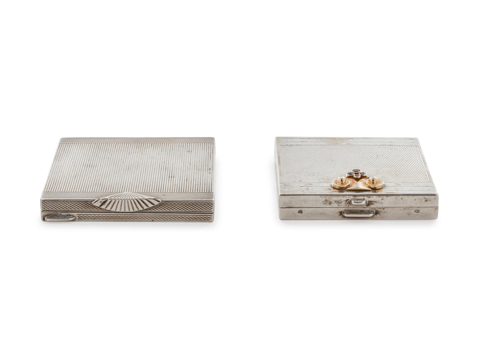 Two Silver Compacts