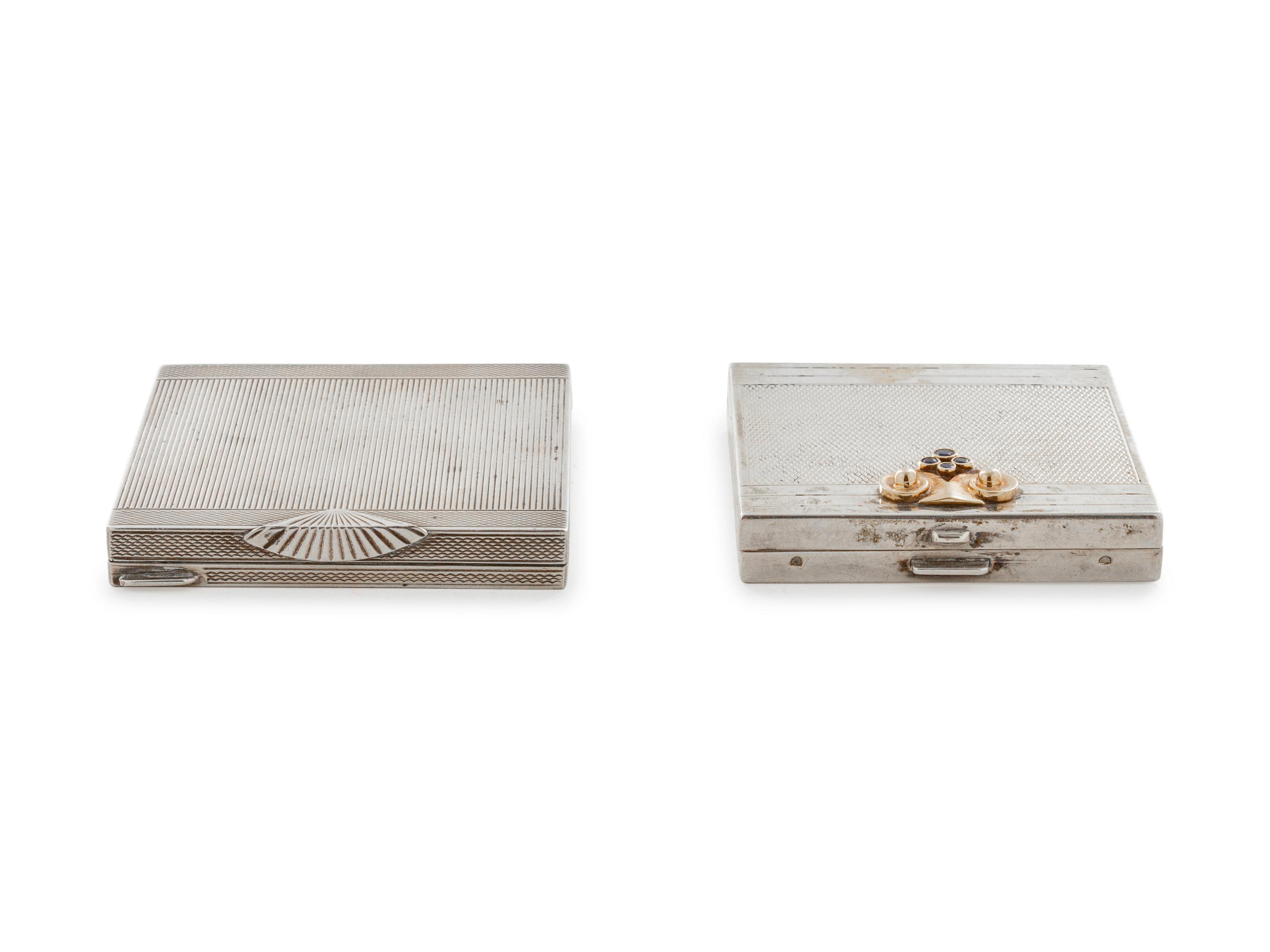Two Silver Compacts