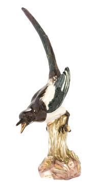 A Meissen Porcelain Model of a Bird Height 20 1/4 inches.