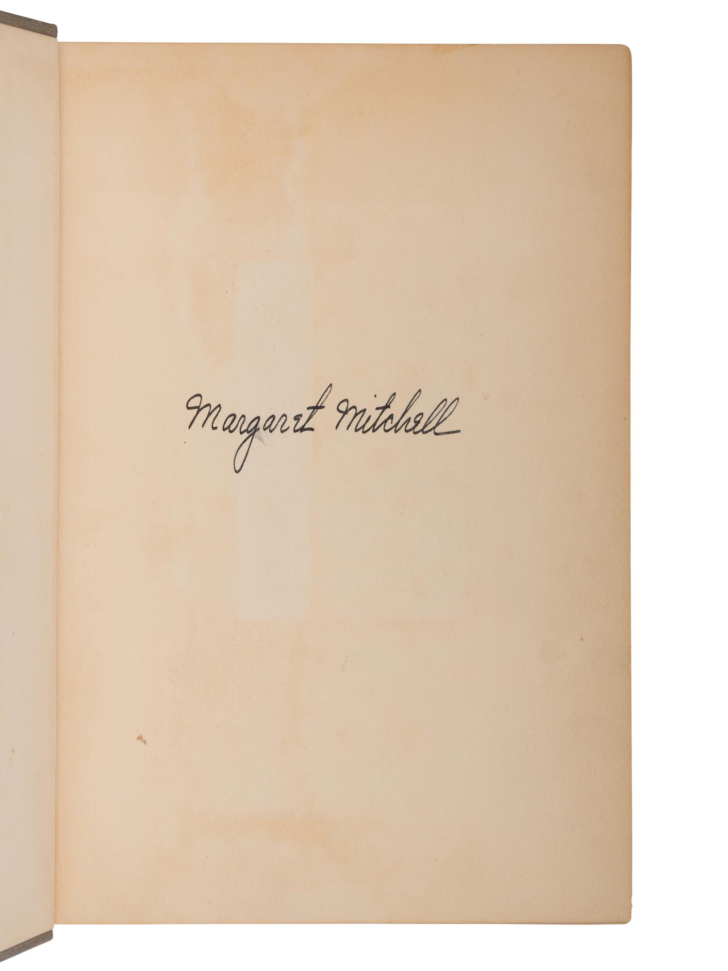 MITCHELL, Margaret (1900-1949). Gone with the Wind . New York: Macmillan, 1936.