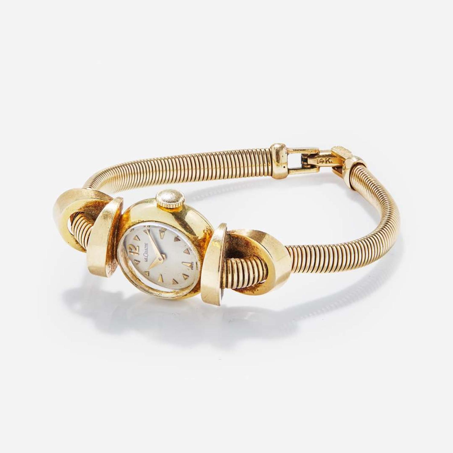 A Ladies 14K Yellow Gold LeCoultre Watch