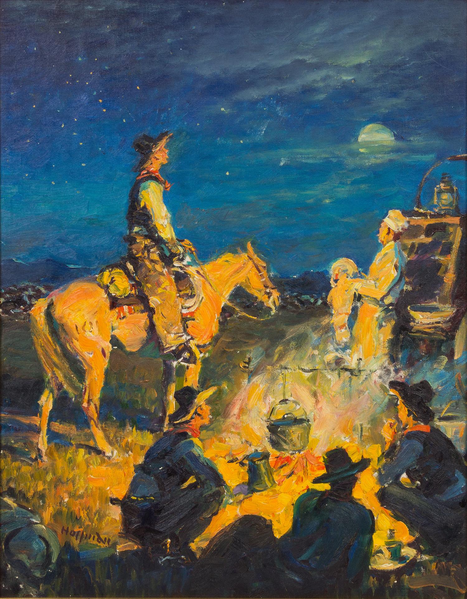 Frank Hoffman, (American, 1888-1958), By the Light of the Moon