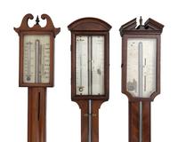 Four English Mahogany Barometers