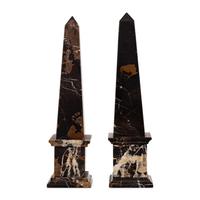 A Pair of Marble Obelisks