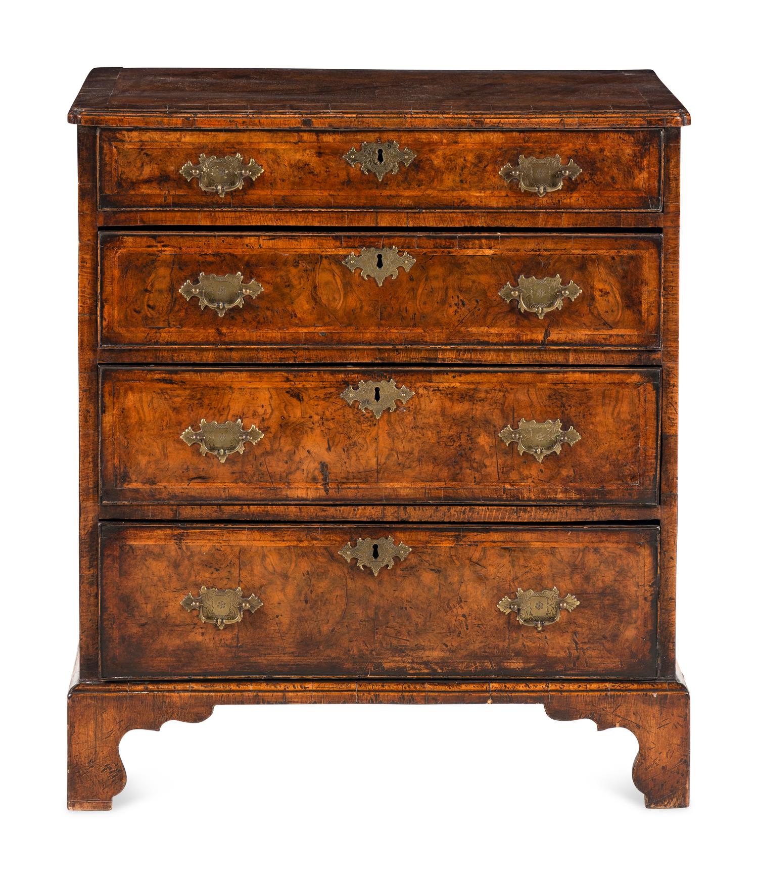 A George I Walnut Chest of Drawers