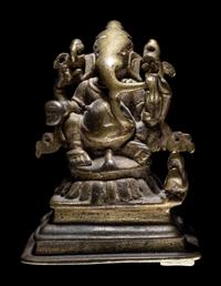 An Indian Bronze Figure of Ganesha