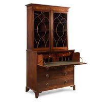 A George III Mahogany Bureau Cabinet