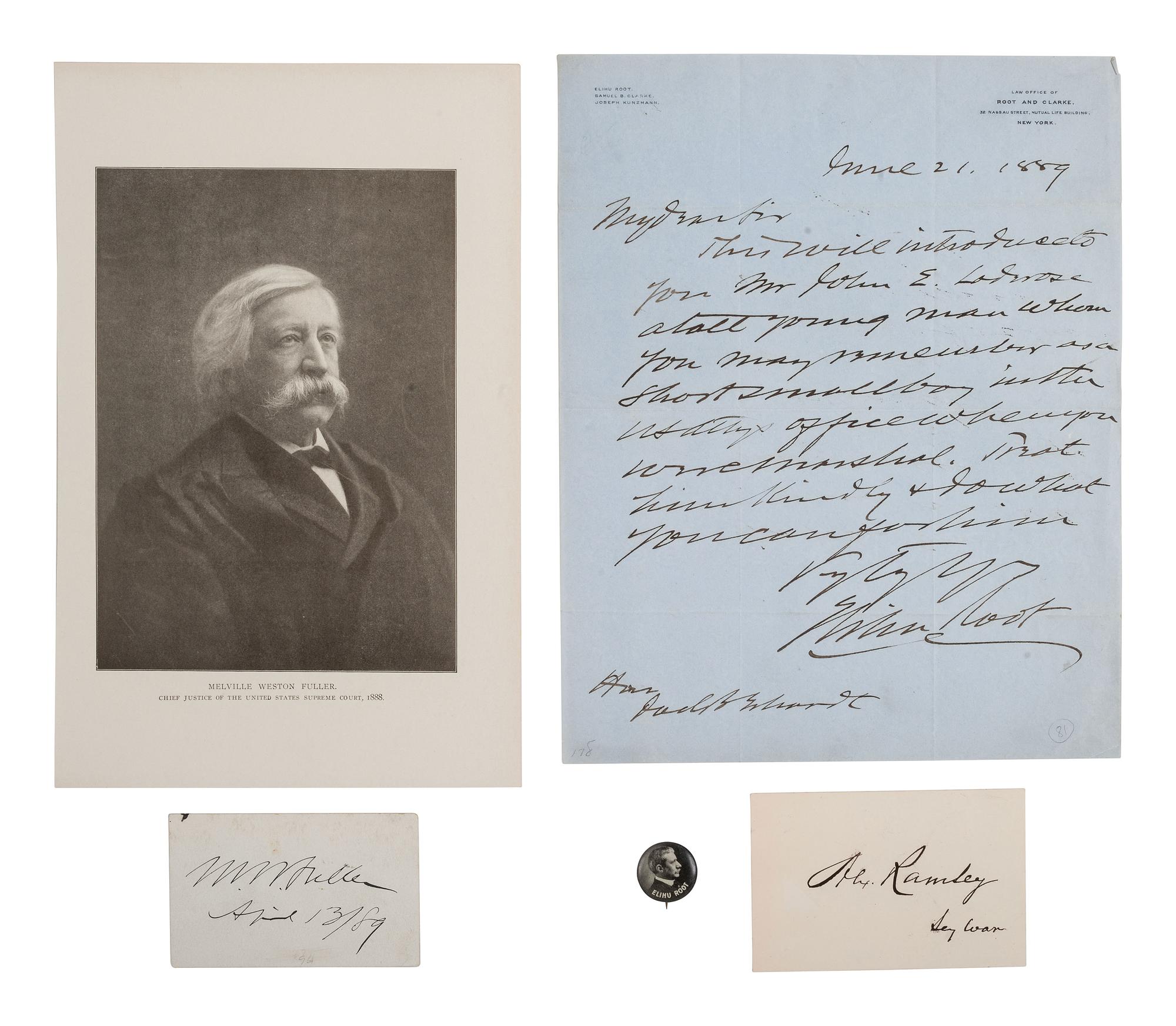 [AUTOGRAPHS]. Signatures of 19th-century American military and political figures.