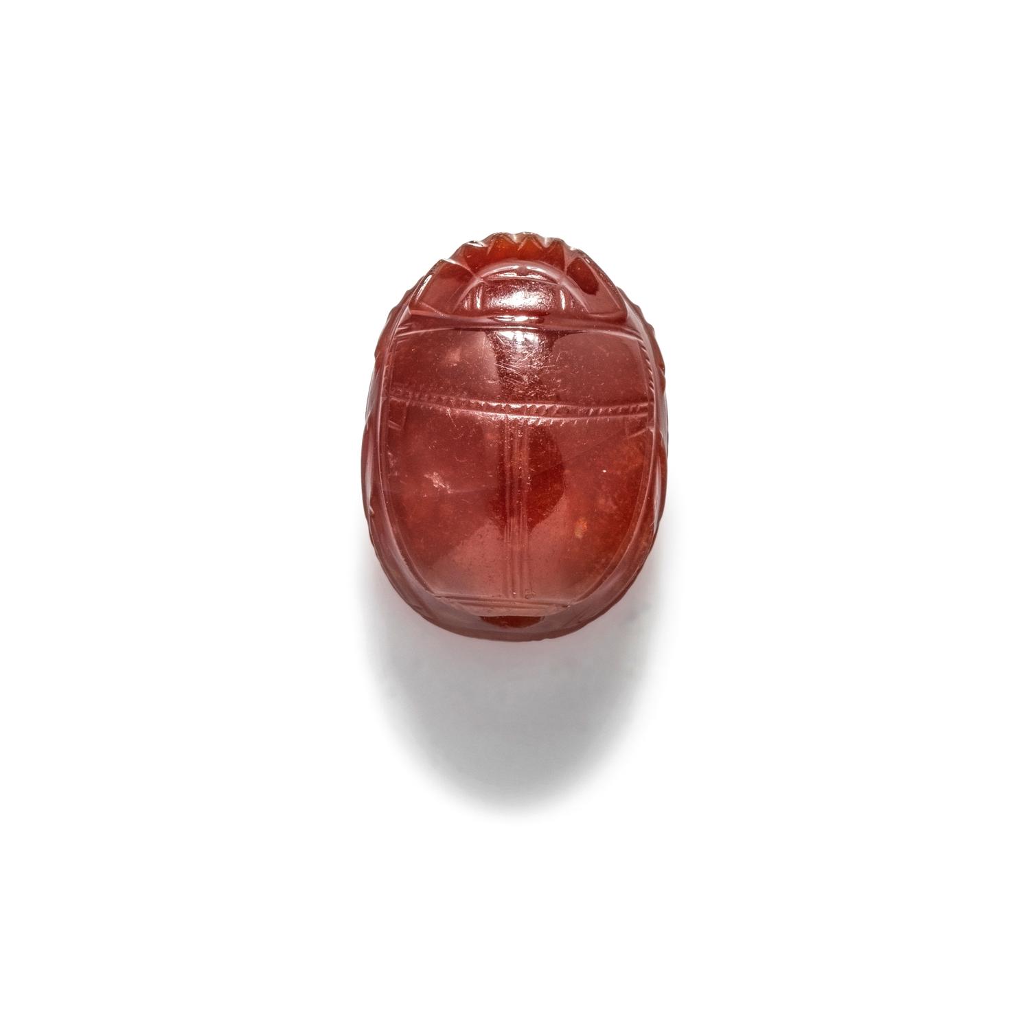 An Etruscan Carnelian Scarab with a Quadriga Chariot