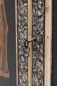 A Continental Painted Hanging Cupboard Decorated with Classical Figures