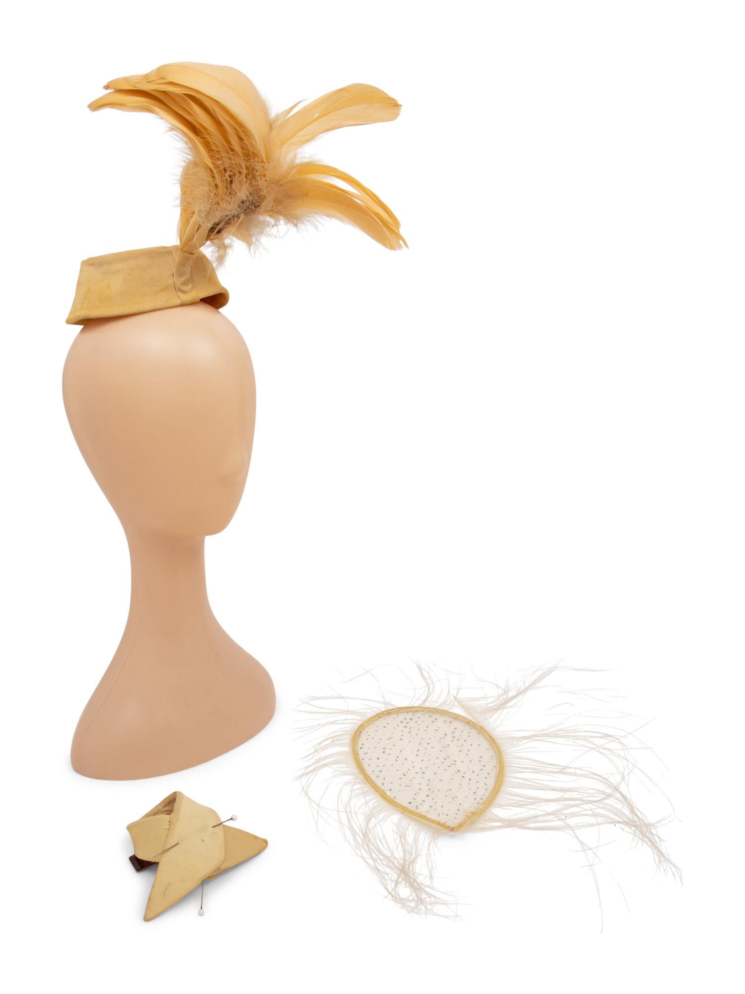 William J. Plumed Cap & Fascinator Pieces
