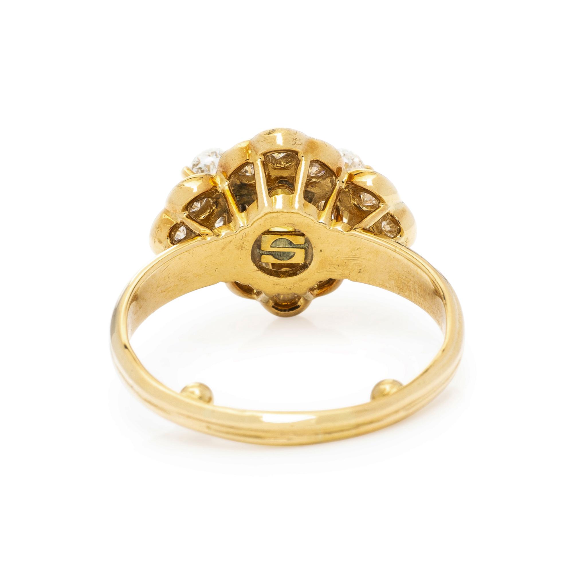 YELLOW DIAMOND AND DIAMOND RING