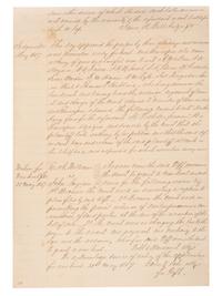 [SLAVERY & ABOLITION]. Manuscript court document related to the sale of an enslaved woman named "Frances," Fayette County, TX, 1857.