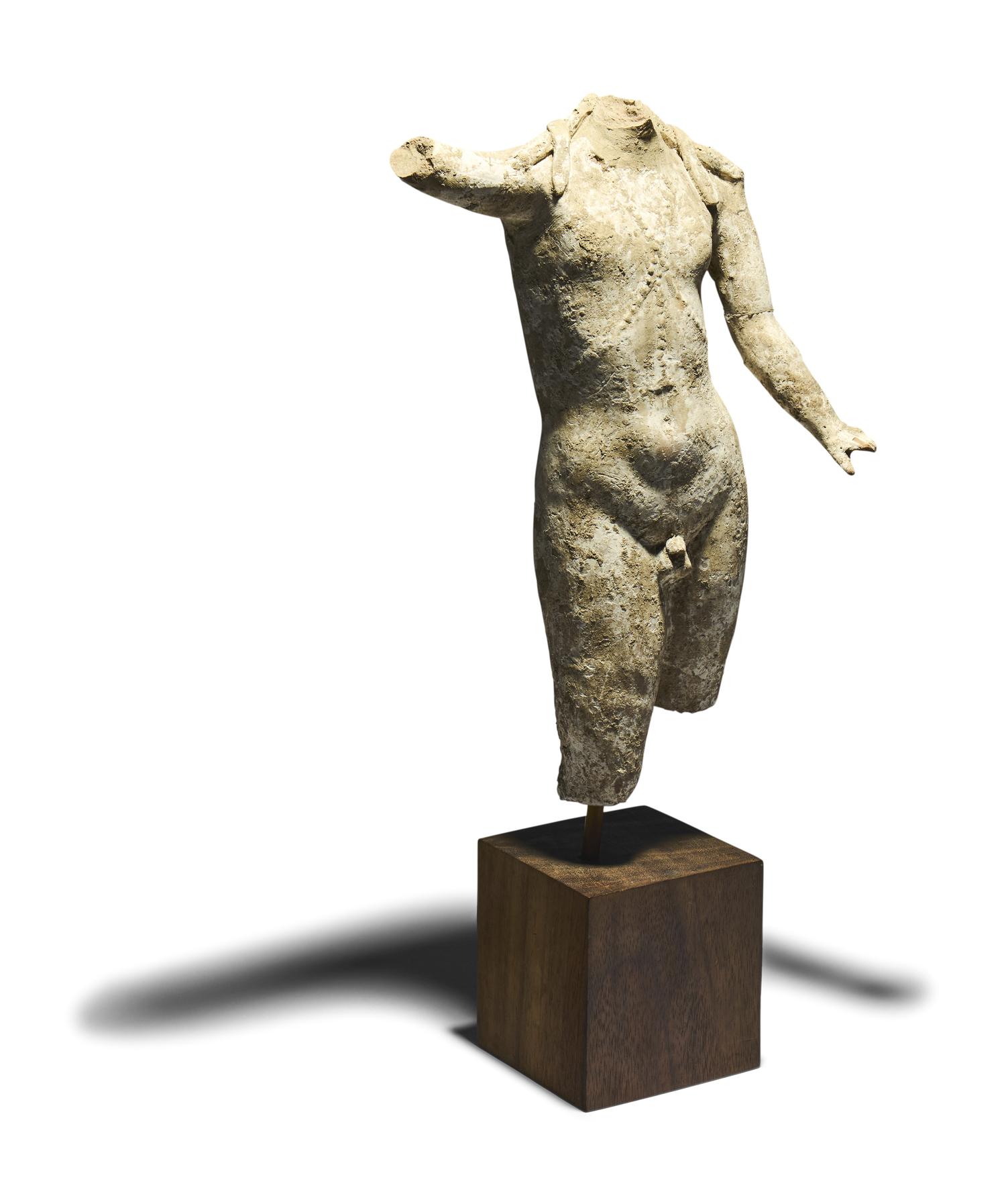 A Hellenistic Terracotta Torso of a Male Deity