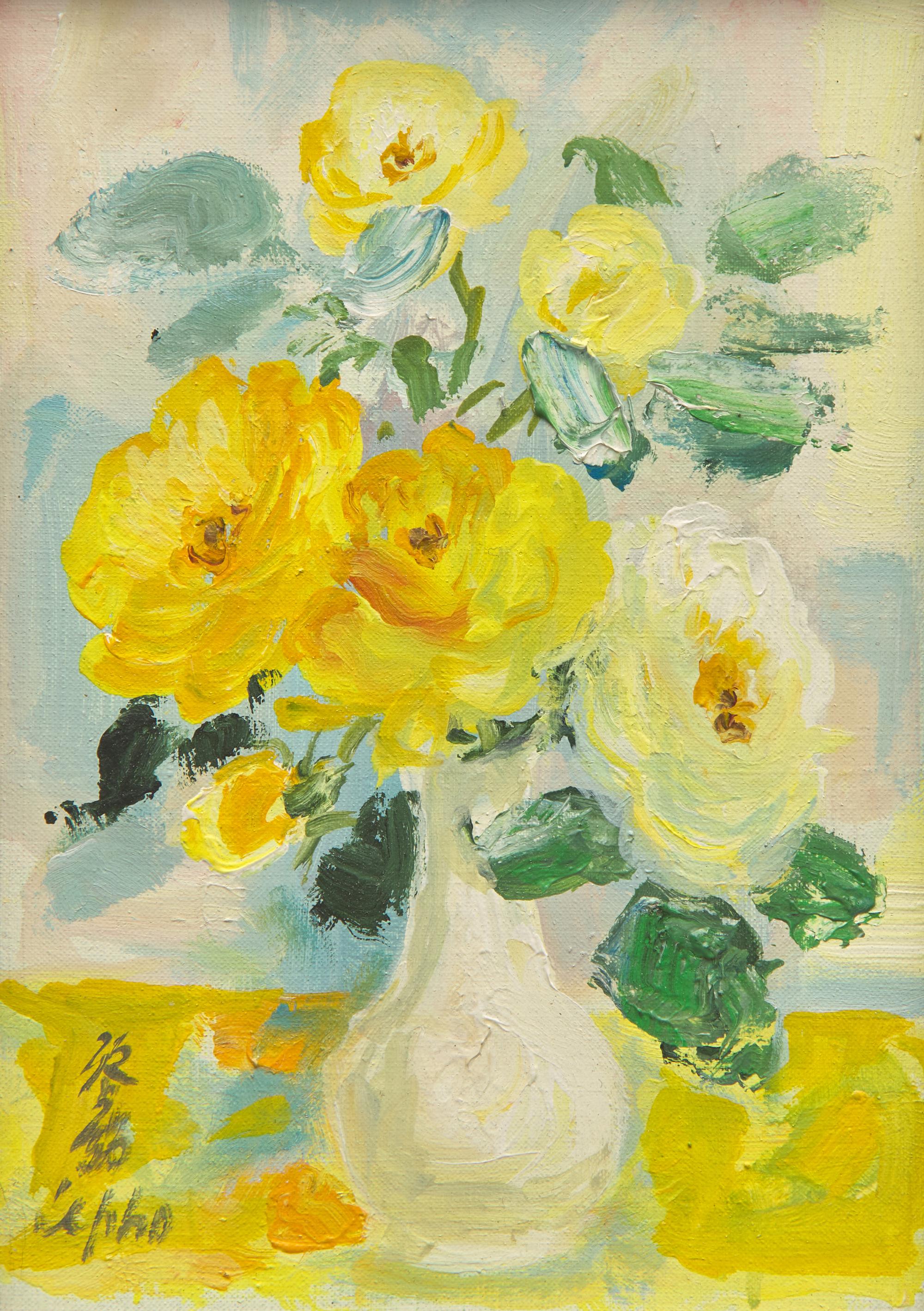 Le Pho 黎譜 (French/Vietnamese, 1907-2001) — Renoncules dans un Vase Blanc