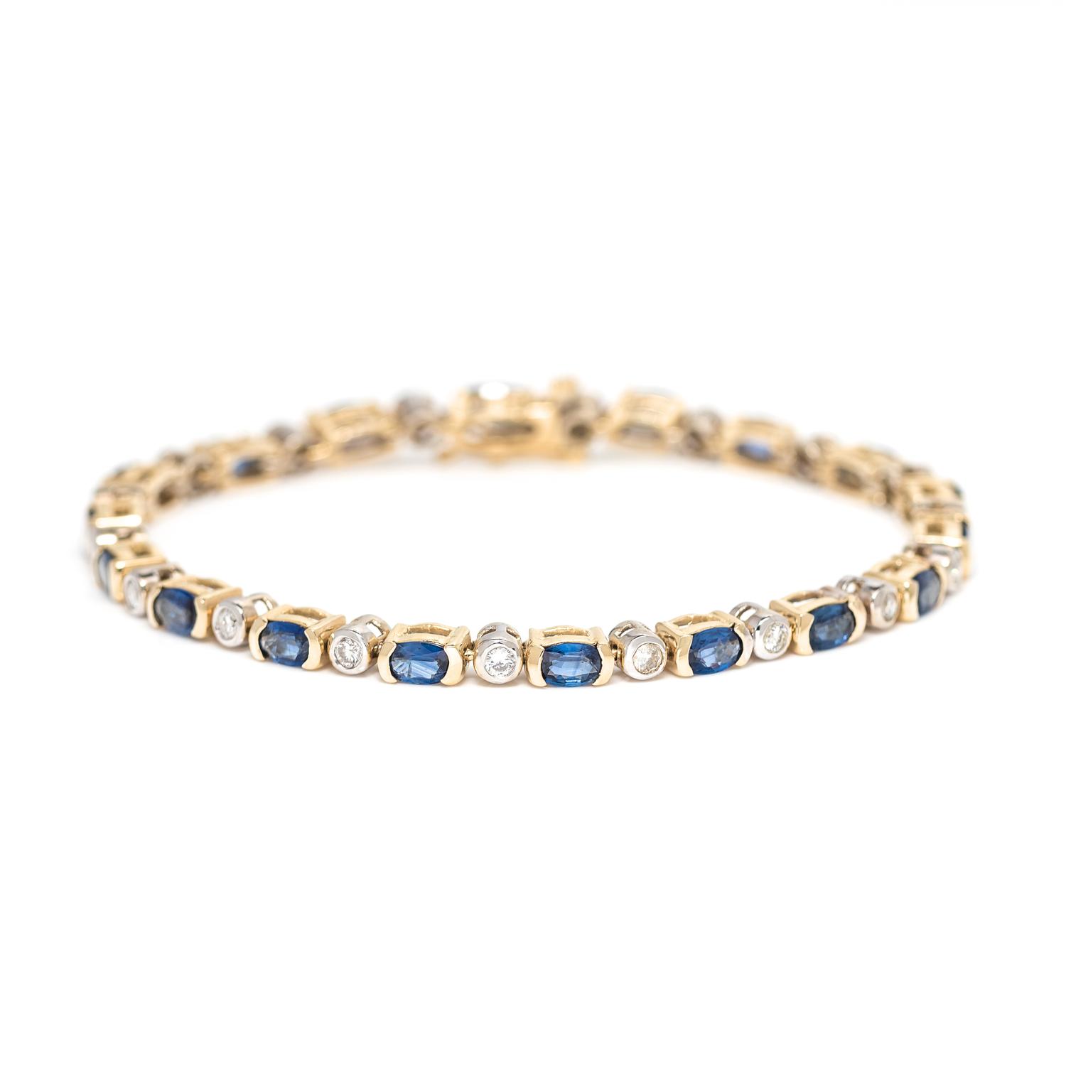 SAPPHIRE AND DIAMOND BRACELET