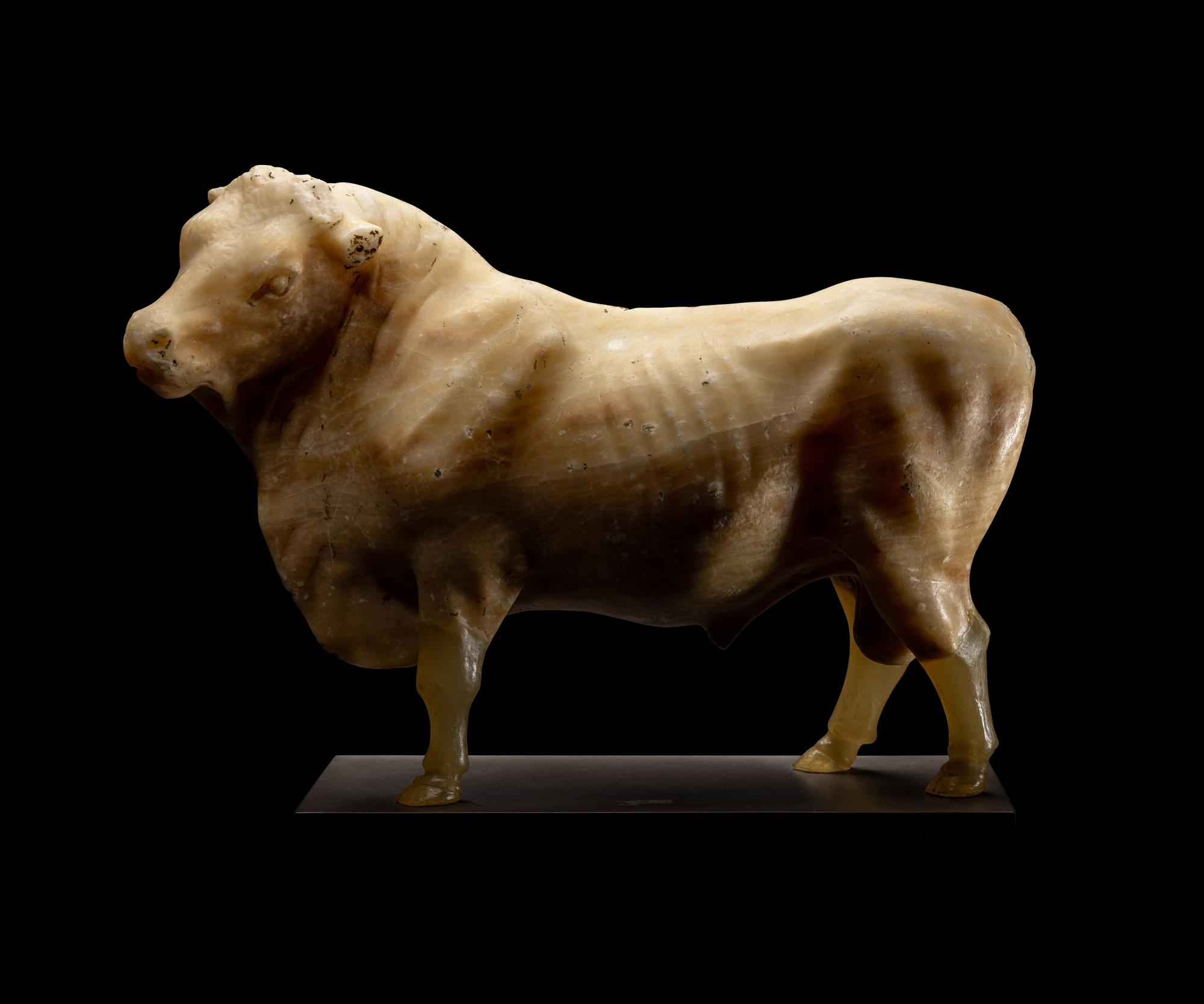 A Roman Alabaster Bull