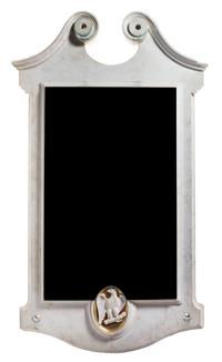 A Federal Style Carved Marble Mirror Height 60 1/2 x width 35 inches. — CIRCA 1900