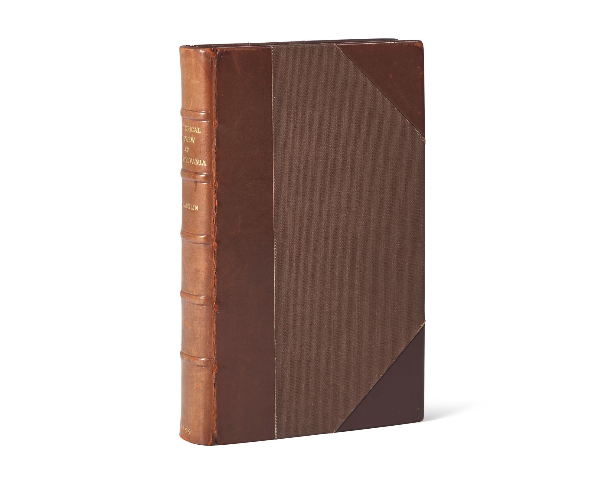 [Americana] (Franklin, Benjamin, and Richard Jackson). An Historical Review of the Constitution and Government of Pensylvania...