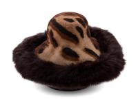 Three Kokin Animal Print & Fur Hats, 1990-2000s