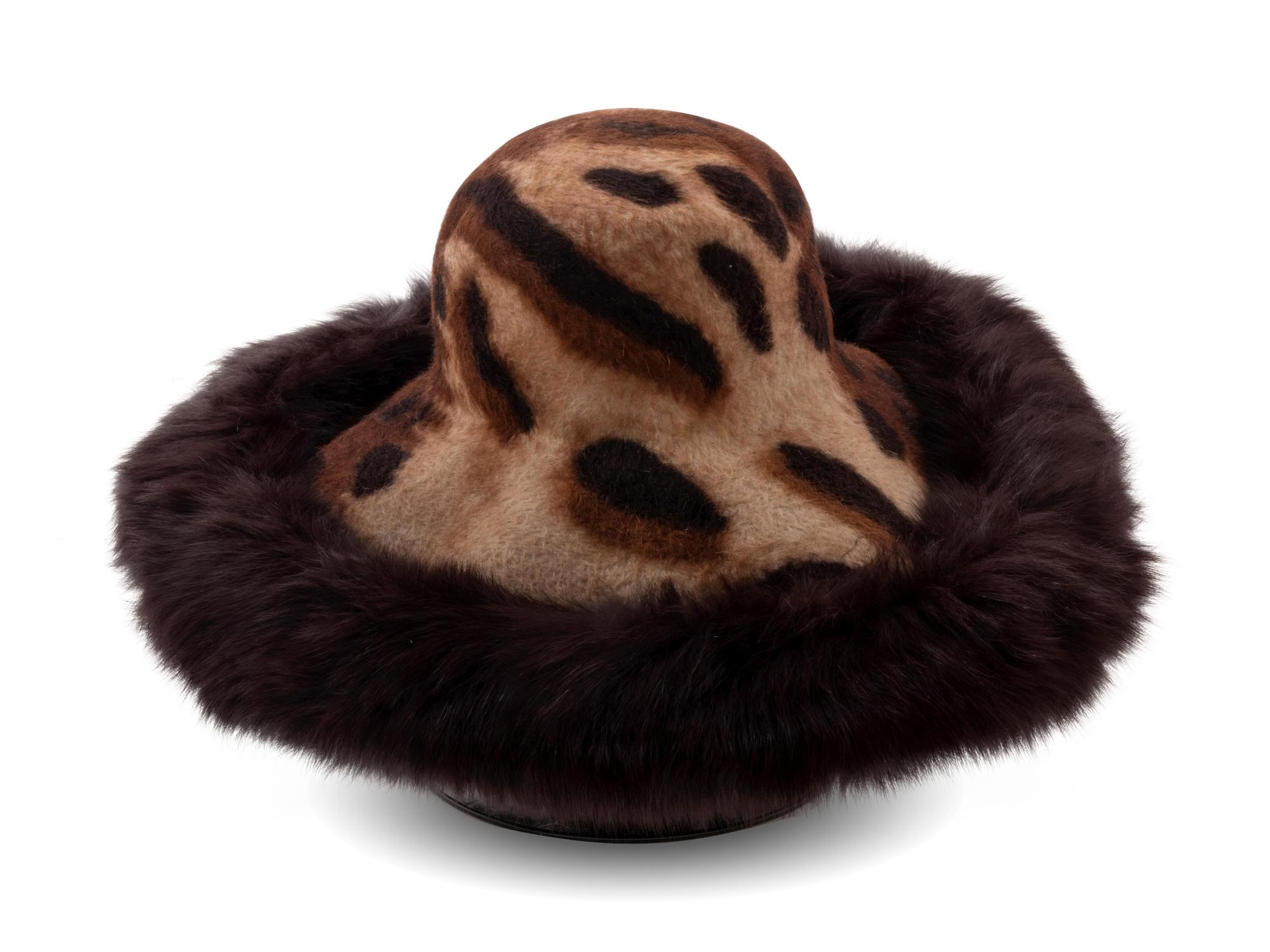 Three Kokin Animal Print & Fur Hats, 1990-2000s
