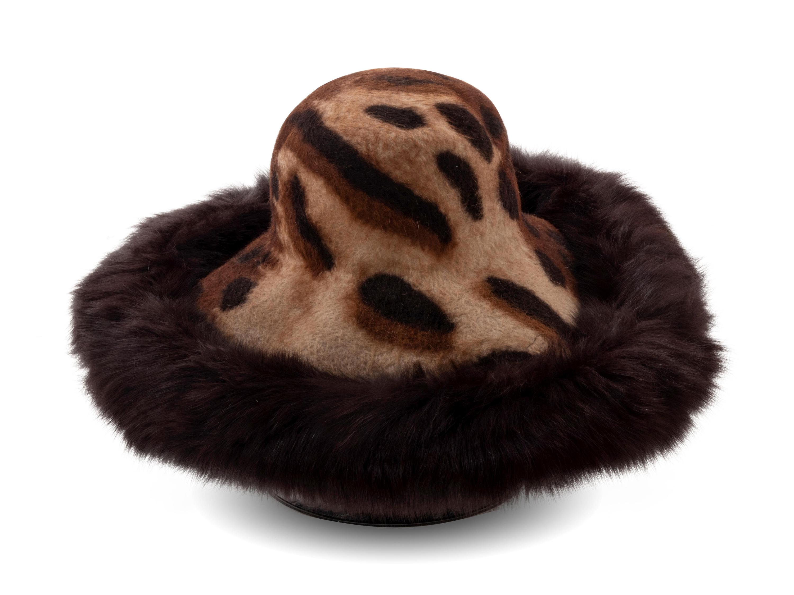 Three Kokin Animal Print & Fur Hats, 1990-2000s