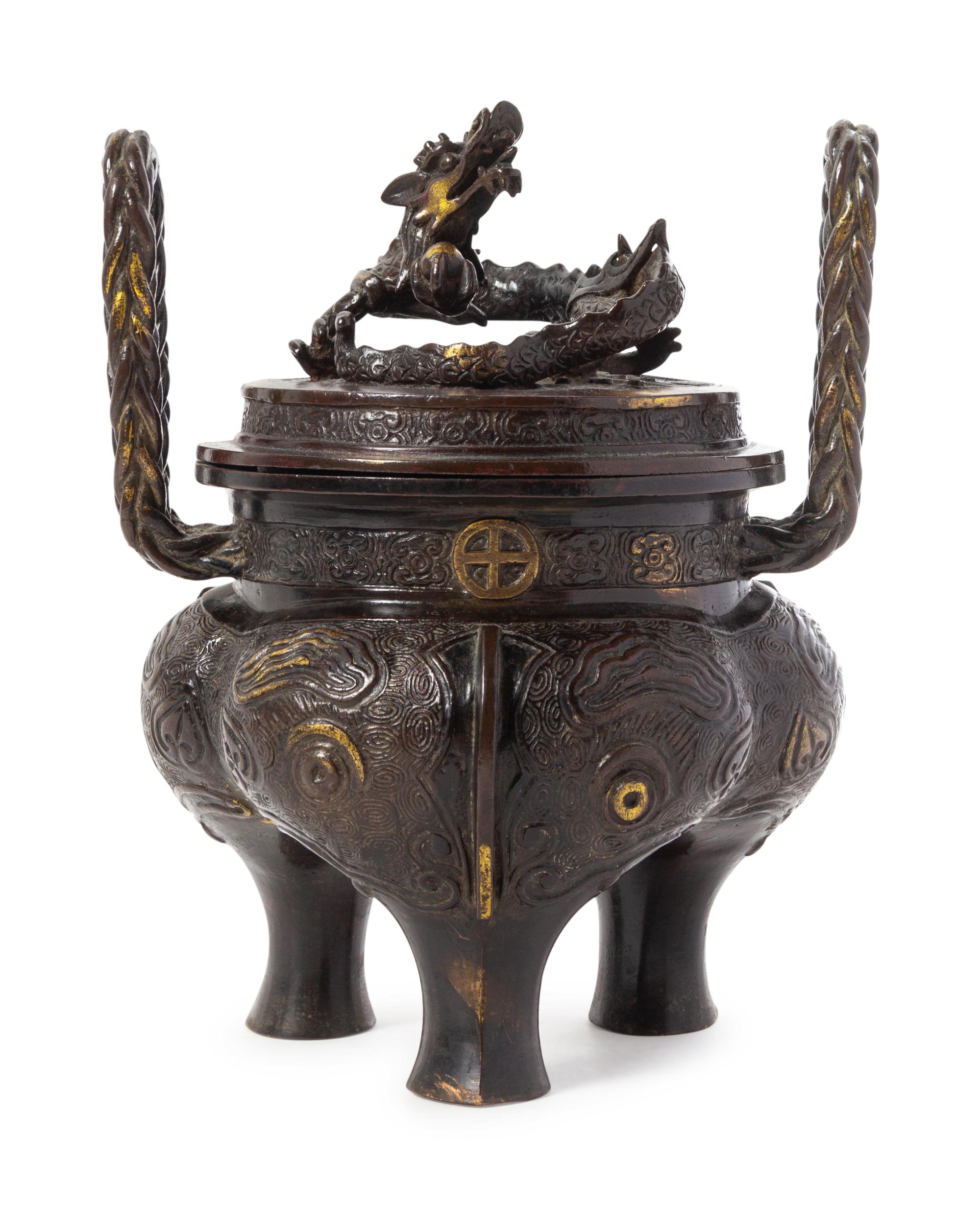 A Bronze Incense Burner and Cover