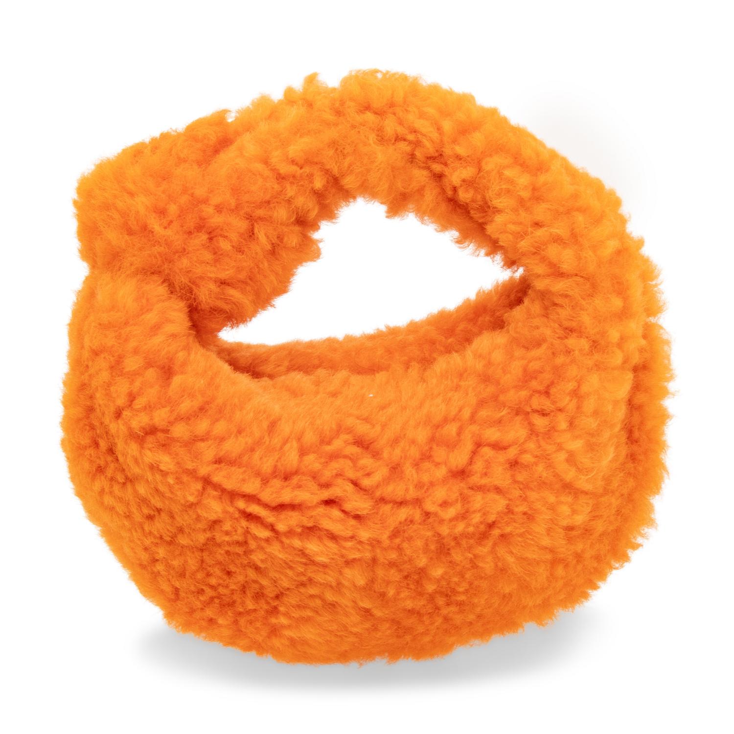 BOTTEGA VENETA, MINI JODIE IN ORANGE SHEARLING