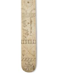 A Scrimshaw Corset Busk with Whale Hunting Scene