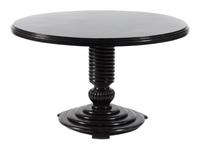 An Ebonized Occasional Table Height 28 1/2 x diameter 47 inches.