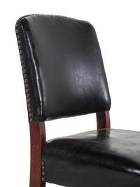 A Pair of Leather-Upholstered Side Chairs