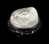 A Lalique Psyche Paperweight