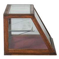 An Oak Frame Slant-Front Countertop Display Case