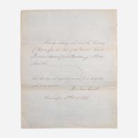 Lincoln, Abraham Partially-Printed Document, signed
