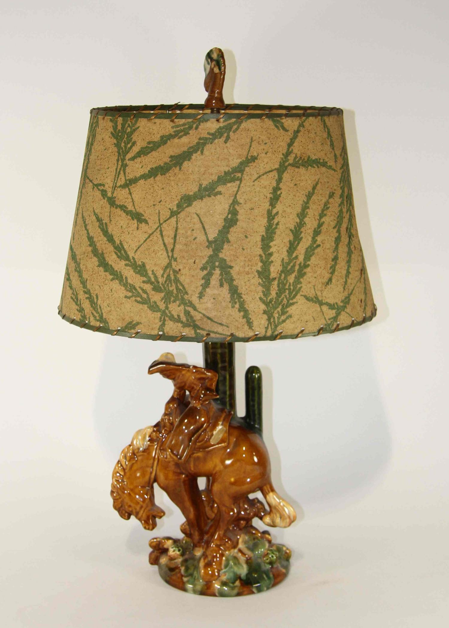 Two Haeger Pottery Lamps Height of tallest 26 inches.