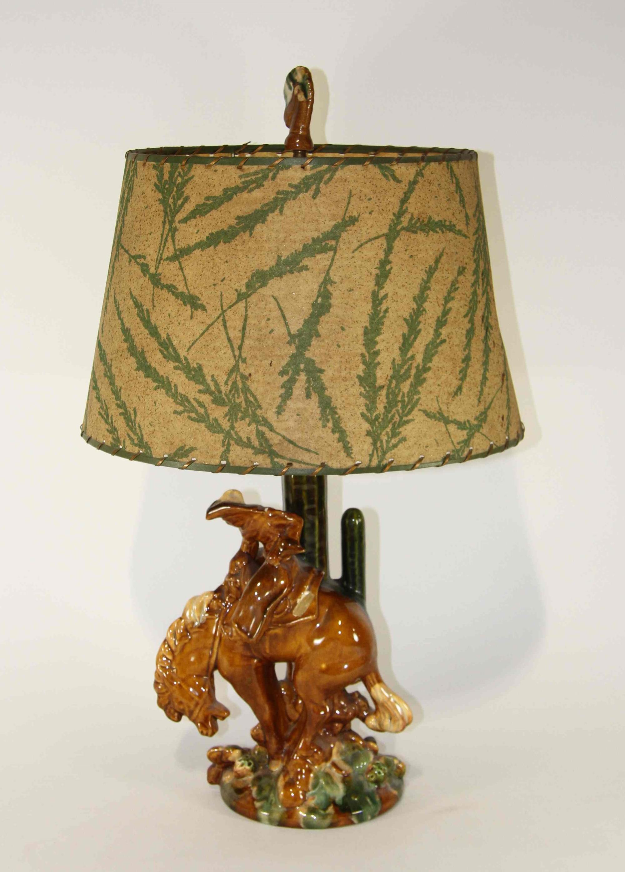 Two Haeger Pottery Lamps Height of tallest 26 inches.