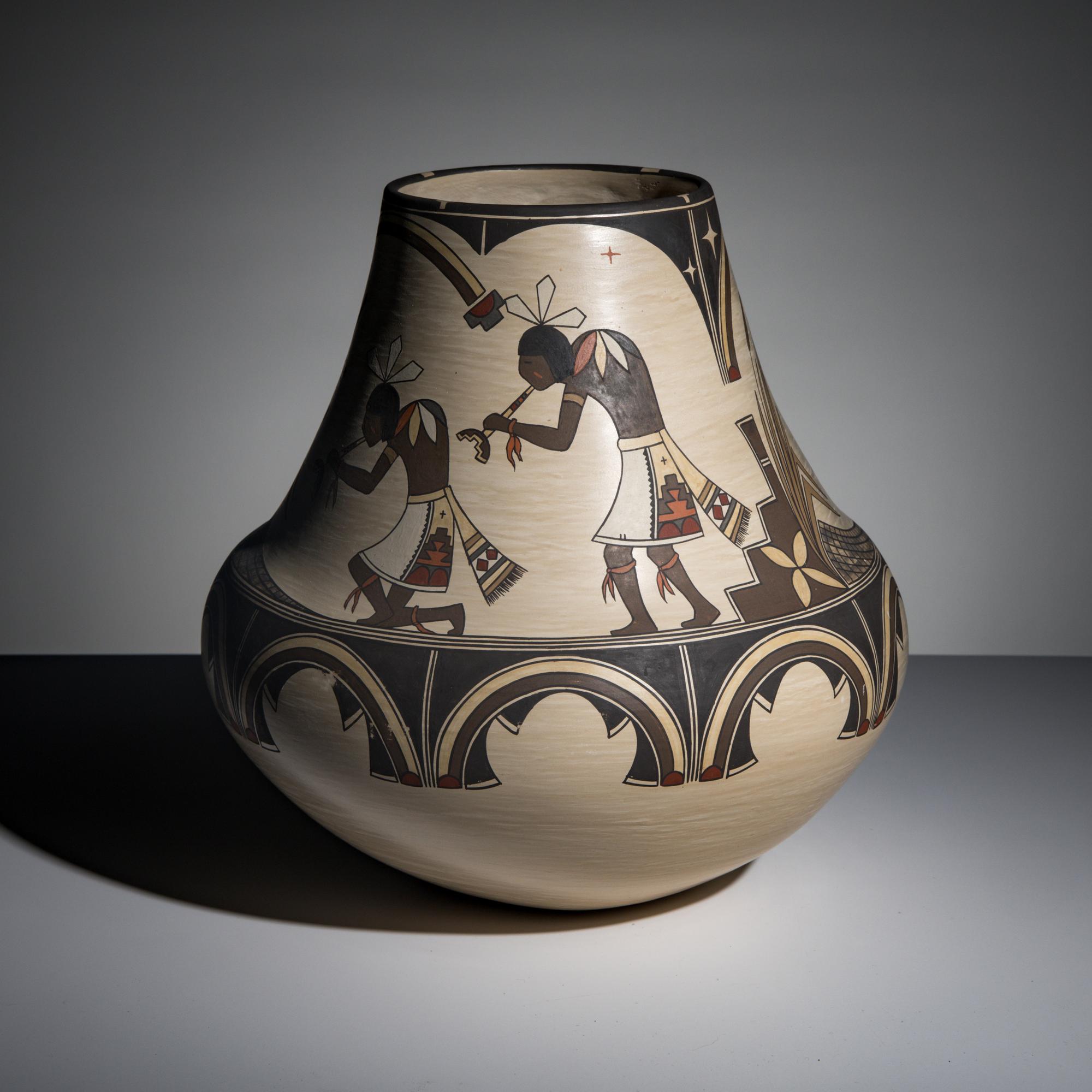 Lois Gutierrez (Santa Clara, b. 1948) — Polychrome Pottery Jar, 1988