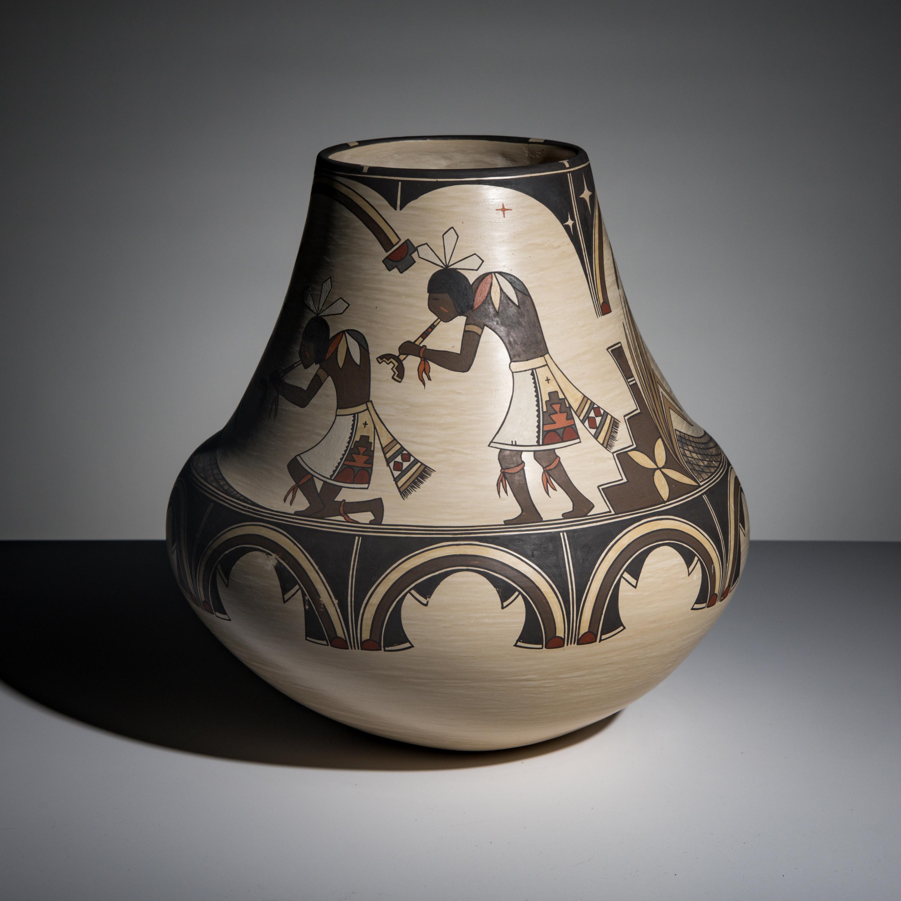 Lois Gutierrez (Santa Clara, b. 1948) — Polychrome Pottery Jar, 1988