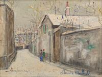 La Chaumière d'Henri IV À Montmartre Sous la Neige , circa 1942