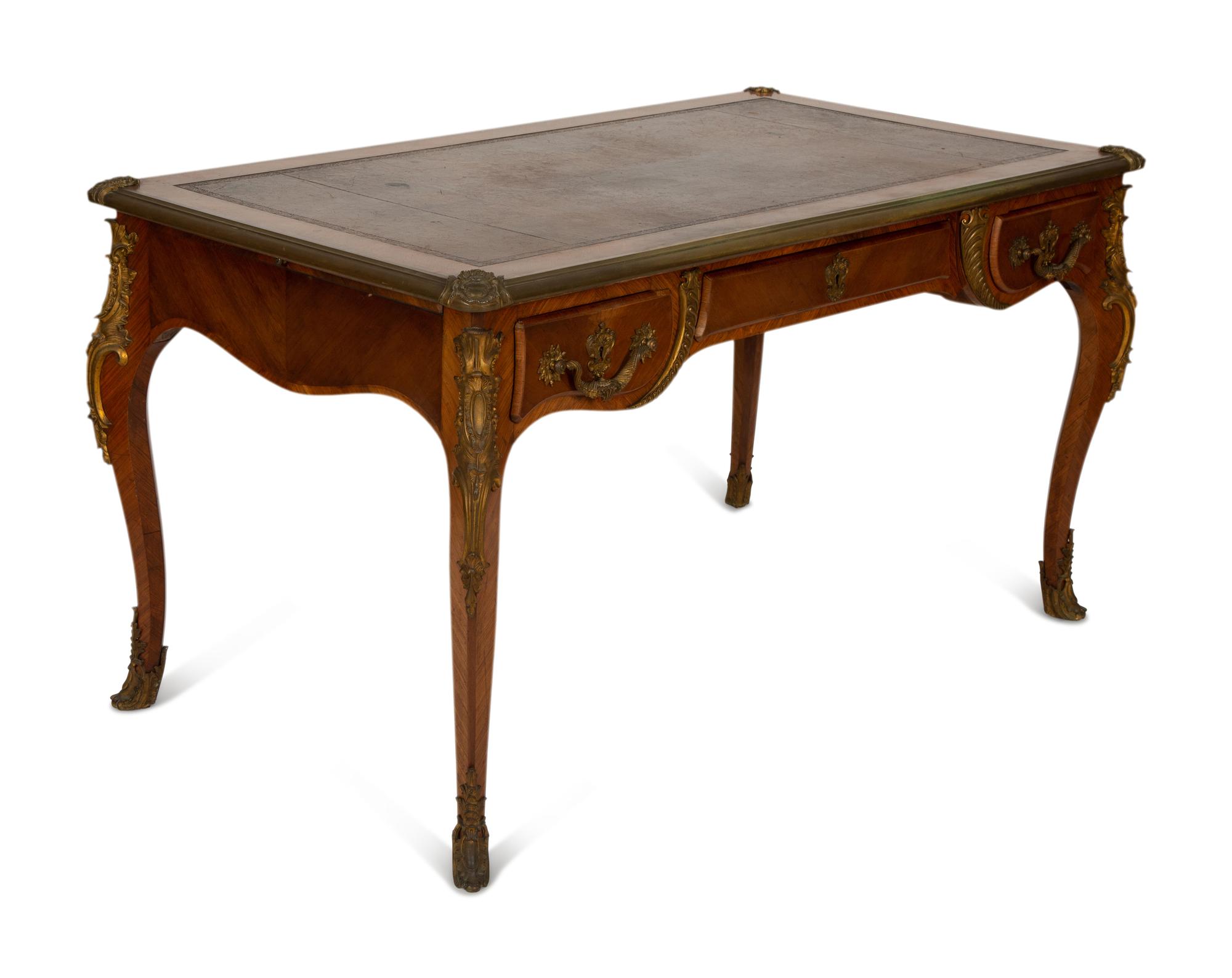 A Louis XV Style Bureau Plat