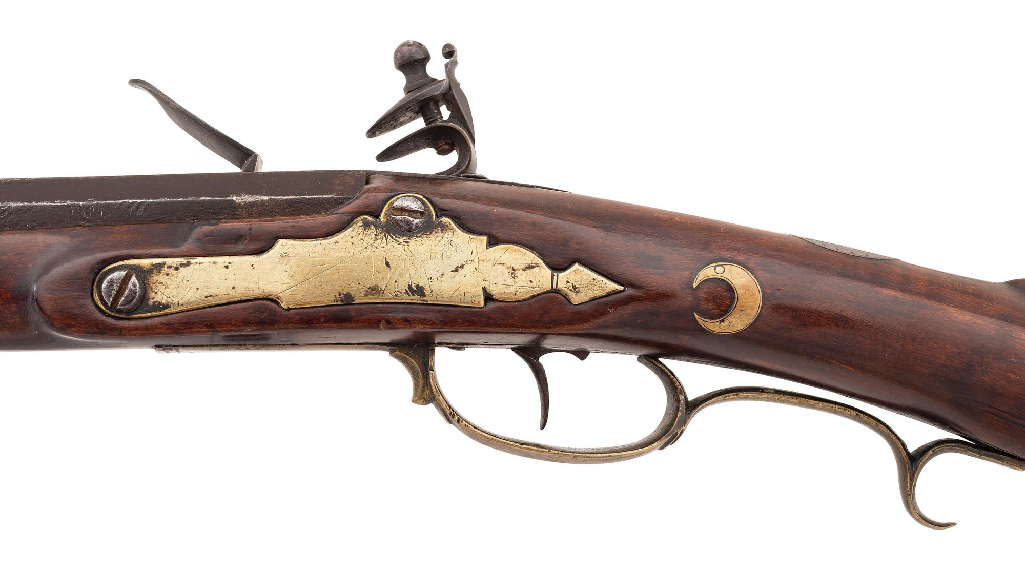 Highly Adorned Lehigh Valley Flintlock Rifle Attributed to Adam Knutz