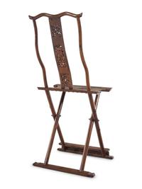 A Hardwood Folding Scholar's Chair, Jiaoyi