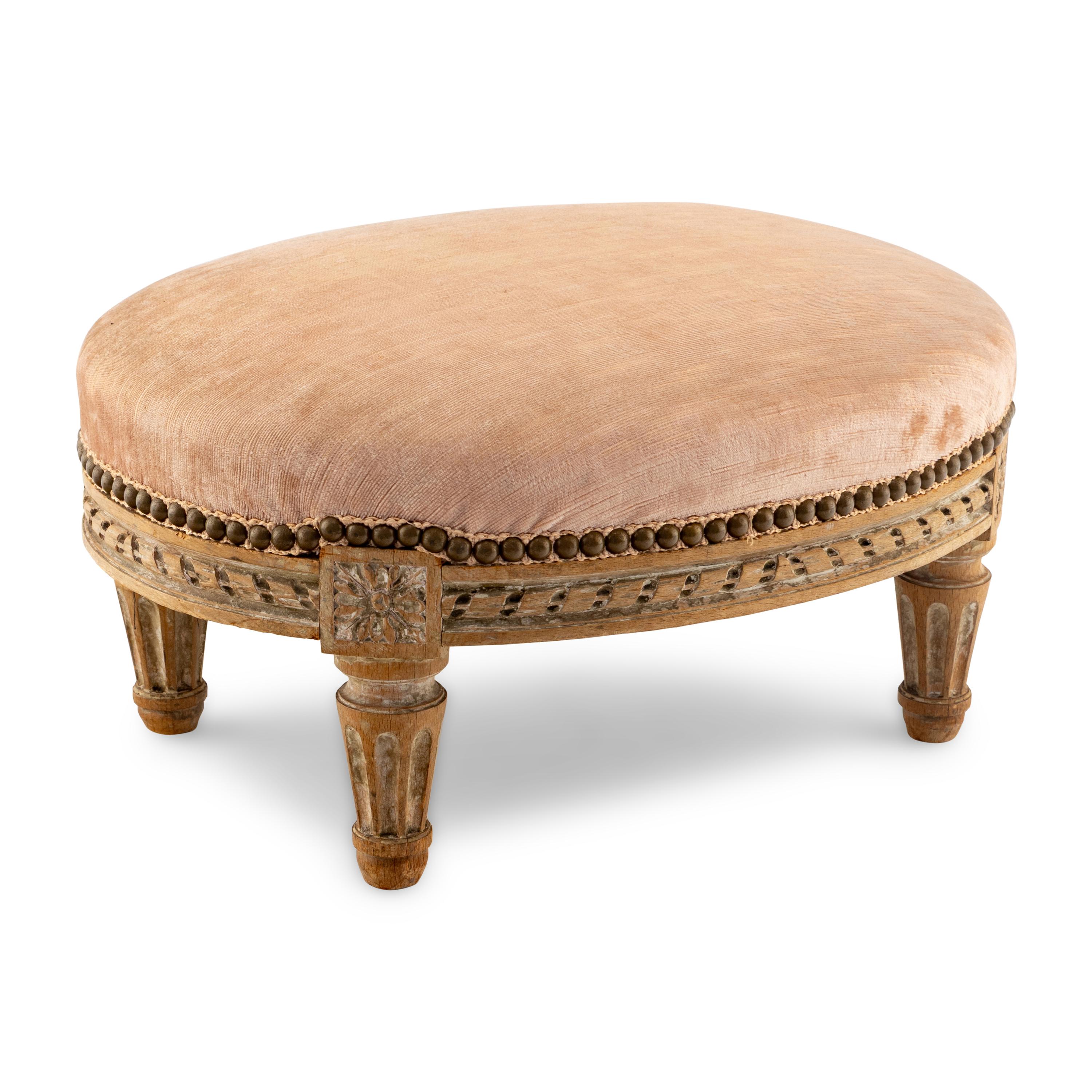 A Louis XVI Style Beechwood Tabouret