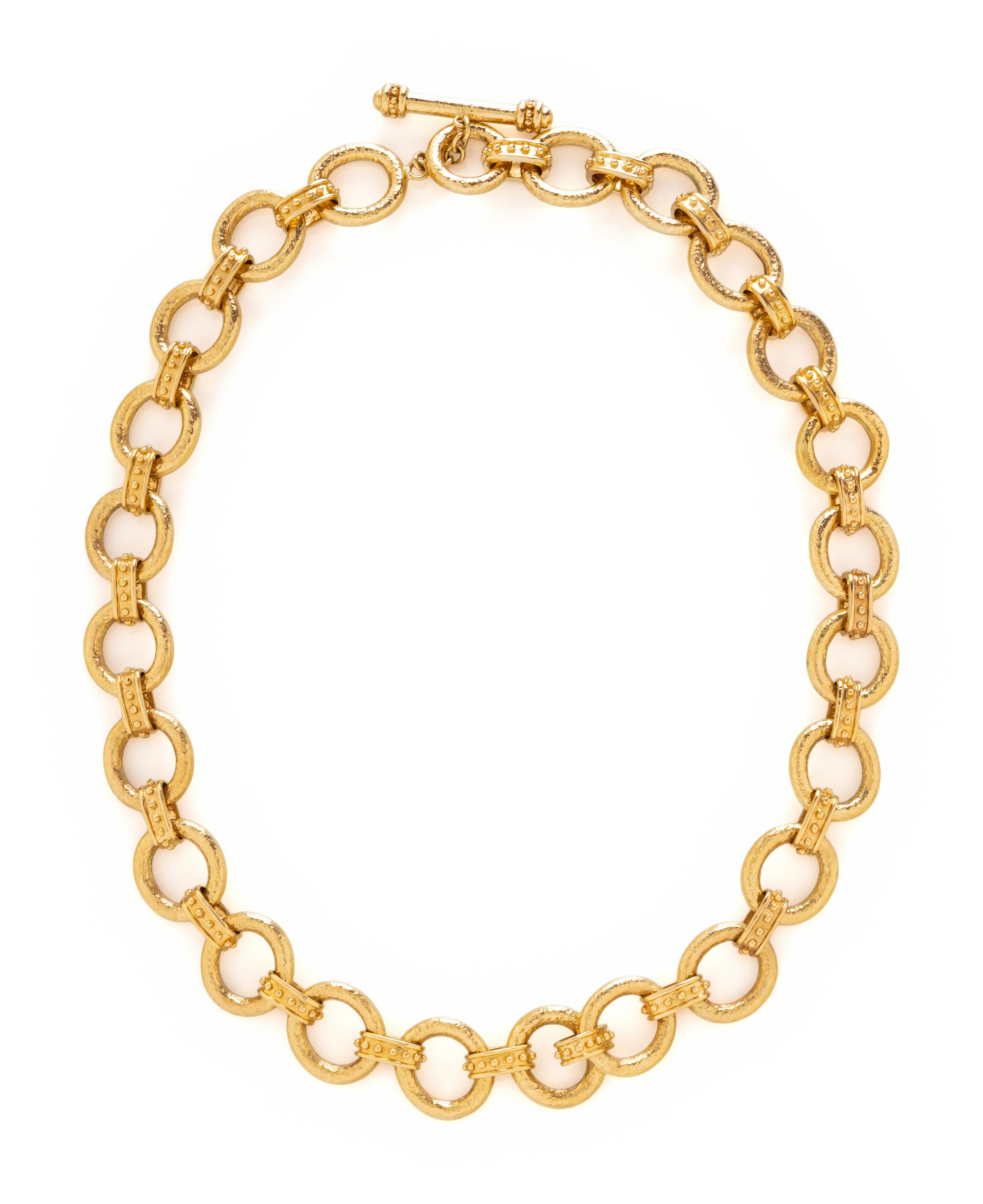 YELLOW GOLD CABLE CHAIN NECKLACE