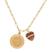 YELLOW GOLD NECKLACE AND CHARMS