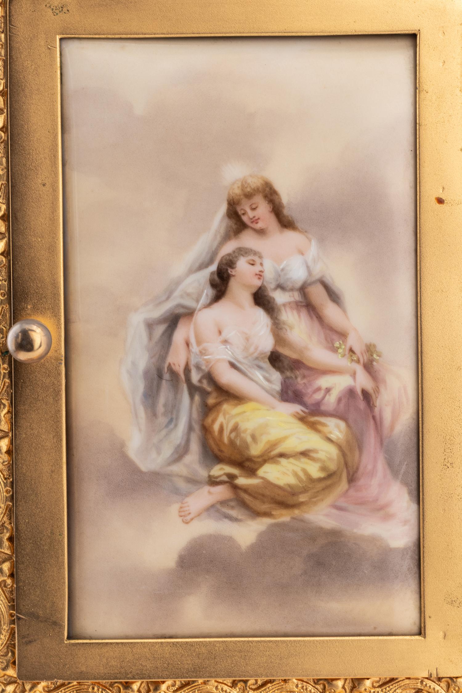 A Royal Vienna Porcelain Mounted Gilt Bronze Clock, Couaillet