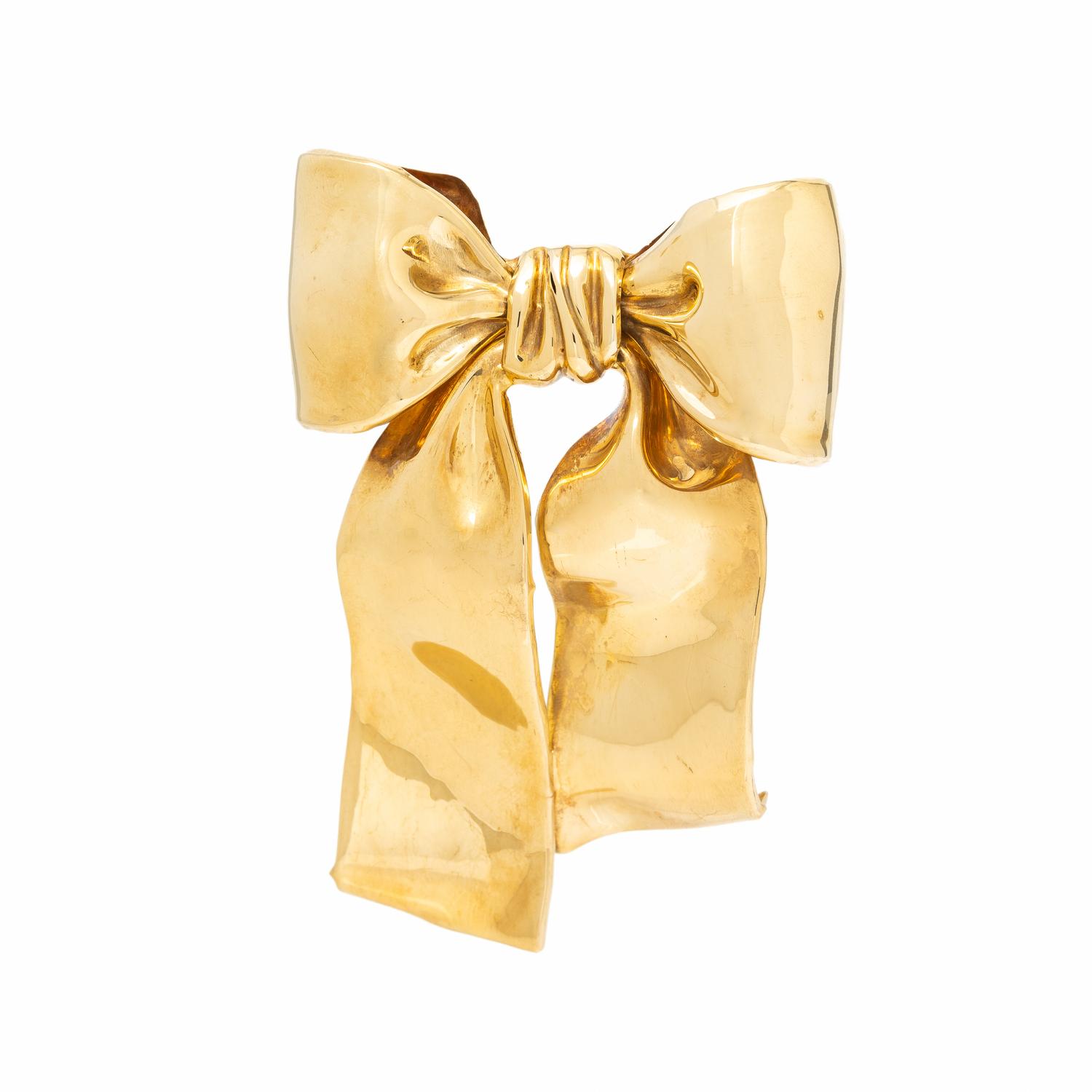 Yellow Gold Bow Brooch