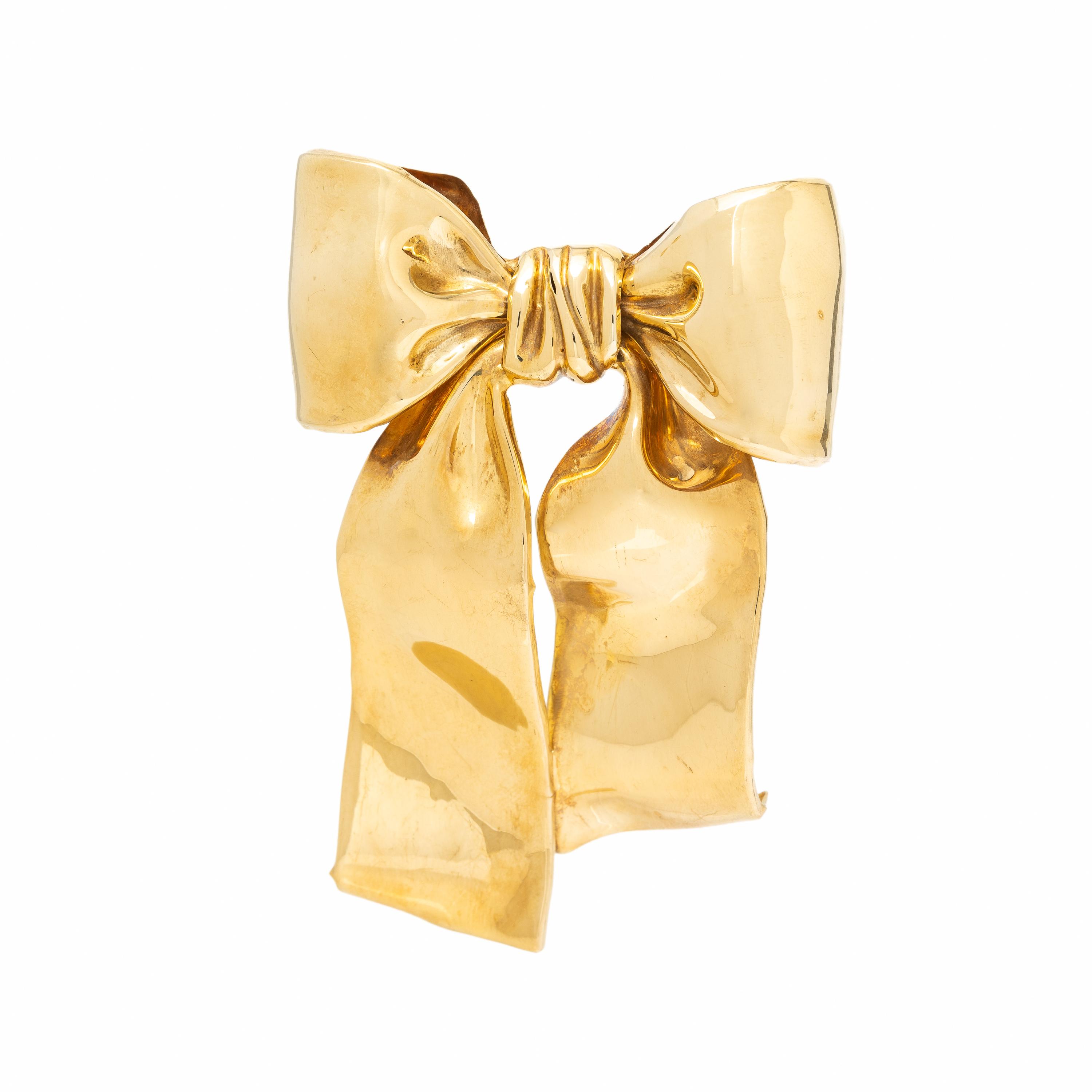 Yellow Gold Bow Brooch