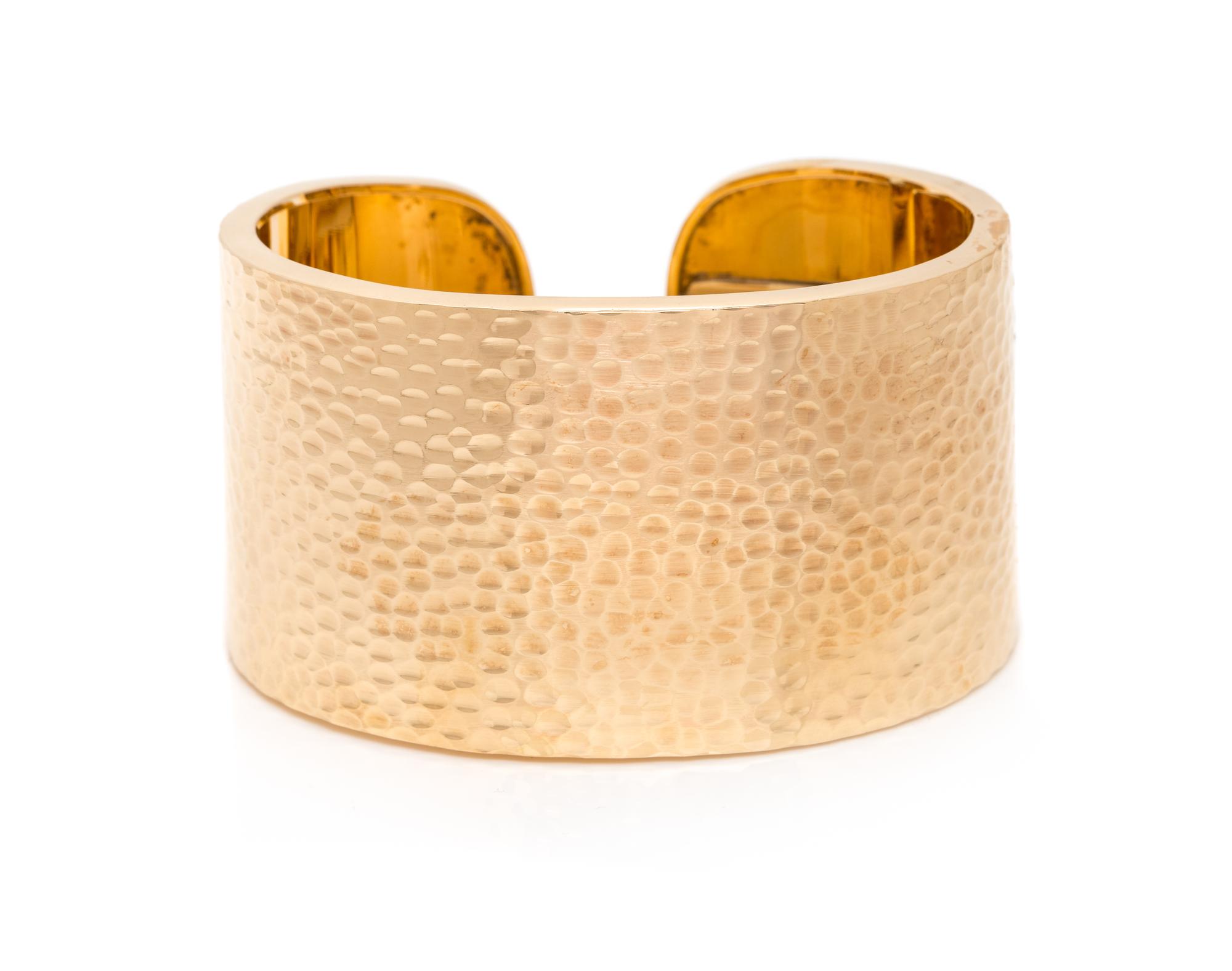 YELLOW GOLD CUFF BRACELET